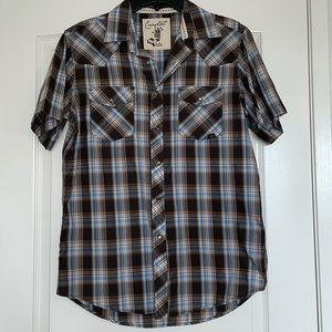Western Vibe Coastal Plaid Shirt
